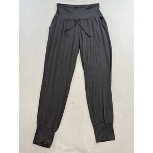 Seraphine M Gray Drawstring Stretch Comfort Maternity Jogger Pants Soft Lounge